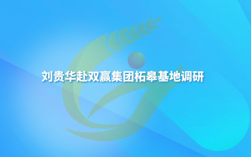 刘贵华赴双赢集团柘皋基地调研